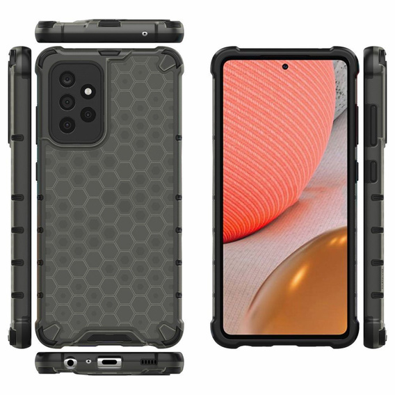 Etui Pancerne Honeycomb do Samsung Galaxy A72 4G/5G, Czarne
