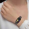 Bransoleta Stalowa do Xiaomi Smart Band 9 Active / Xiaomi Redmi Band 3, Czarna