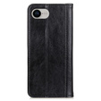Etui do Iphone 16E, Wallet Litchi Leather, czarne