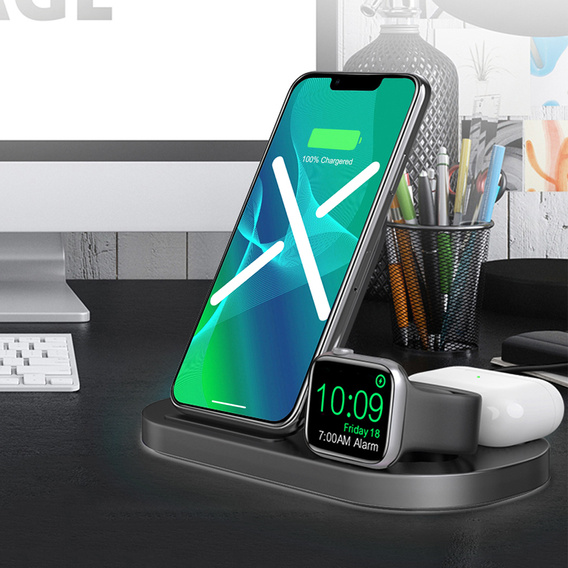 Bezprzewodowa Ładowarka Qi 3w1 15W GY-Z6S , Black