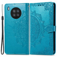 Etui z klapką do Huawei nova 8i, Mandala, niebieskie