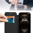 Etui z klapką do iPhone 12 Pro, RFID Wallet MagSafe z ochroną aparatu, czarne