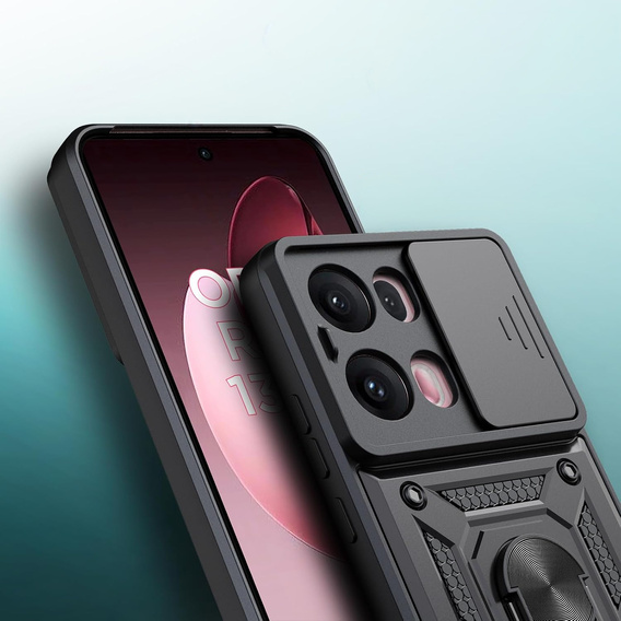 Etui pancerne do Oppo Reno 13 Pro, CamShield Slide, czarne
