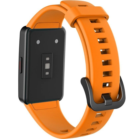 Pasek Silikonowy do Huawei Band 6 / Honor Band 6, Pomarańczowy