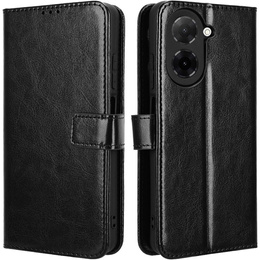 Etui z klapką do Xiaomi Redmi A5, Crazy Horse Wallet, czarne