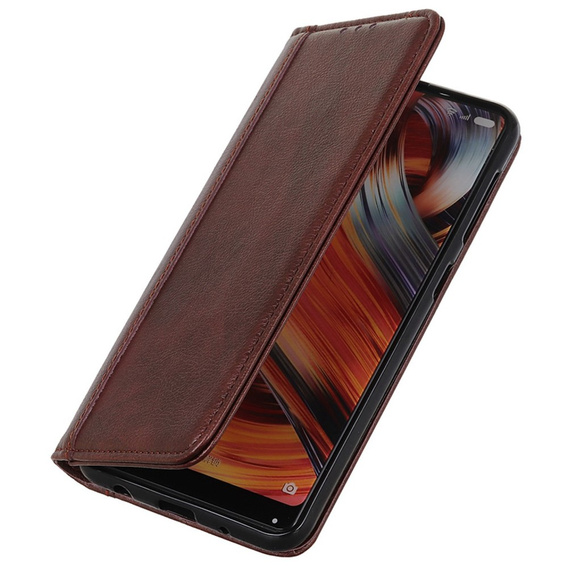 Etui do Samsung Galaxy A55 5G, Wallet Litchi Leather, brązowe