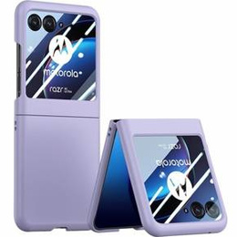 Etui PC Case do Motorola Razr 40 Ultra 5G, ze szkłem na ekran, fioletowe
