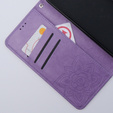 Etui z klapką do Motorola Moto G54 5G, Butterfly, fioletowe