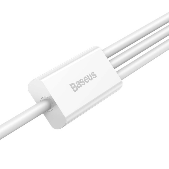 Baseus kabel 3‑w‑1 Superior 1,5 m (USB‑Lightning‑USB‑C‑Micro USB) - Biały