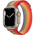 Pasek Nylonowy do Apple Watch 1/2/3/4/5/6/7/8/9/10/SE/Ultra/Ultra 2 42/44/45/46/49mm, Wielokolorowy
