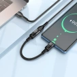 Adapter HOCO U107 OTG USB-C (męski) do Lightning (żeński), 3A – 0,1 m, czarny