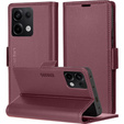 Etui do Xiaomi Redmi Note 13 Pro 4G / Xiaomi Redmi Note 14S / Xiaomi Poco M6 Pro 4G, ERBORD Glossy Litchi, portfel z klapką, czerwone