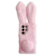 Etui do Samsung Galaxy S25 Ultra, Bunny Ears Furry, różowe