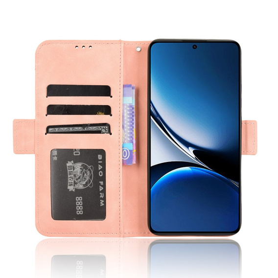 Etui z klapką do Xiaomi Poco X7 Pro 5G, Card Slot, różowe