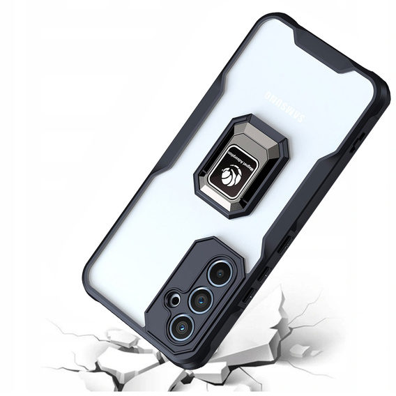 Etui do Samsung Galaxy A54 5G, pancerne z podstawką, czarne