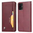 Etui Wallet do Xiaomi 11T / 11T Pro, Outer Card Slot, Wine Red