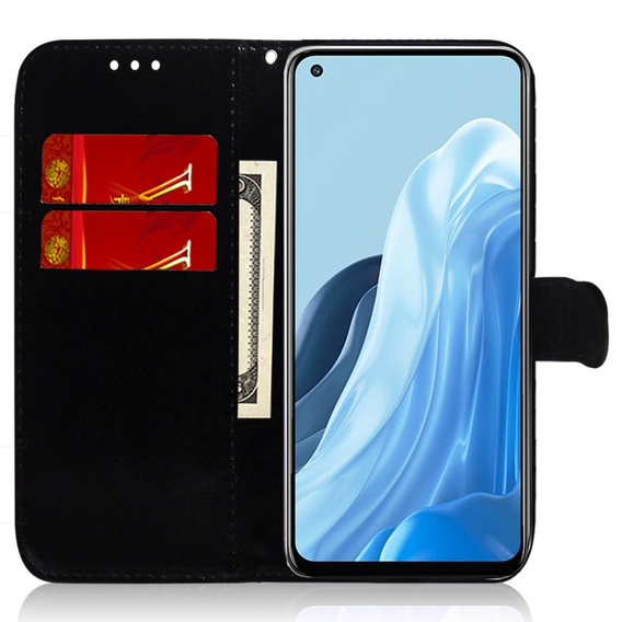 Etui z klapką do Oppo A17, Wallet, Mandala fioletowe