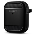 Etui na słuchawki Airpods 1/2, SPIGEN, Rugged Armor, Matte Black