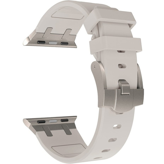 Pasek Silikonowy do Apple Watch 1/2/3/4/5/6/7/8/9/10/11/SE Ultra 1/2/3 42/44/45/46/49mm, Beżowy