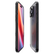 Etui z MagSafe Spigen do iPhone 16 Pro Max, Ultra Hybrid "T", matowe przezroczyste / czarne + Szkło Hartowane 9H