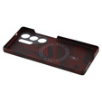 Etui do Samsung Galaxy S25 Ultra, Aramid Fiber MagSafe, czarne / czerwone