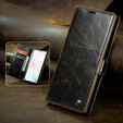 Etui z klapką CASEME do Samsung Galaxy Note 10 Plus, Waxy Textured, kawowe
