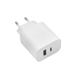 Maxlife Ładowarka sieciowa, 1x USB-C 1x USB-A, 30W, biała