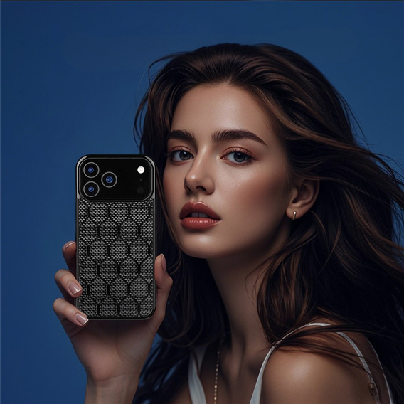 Etui do iPhone 17 Pro Max, Aramid Fiber Cover, do MagSafe, czarne