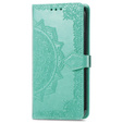 Etui z klapką do Xiaomi Redmi 12C, Mandala, zielone