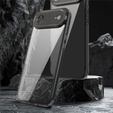 Etui do iPhone Air, silikonowe z twardym tyłem, przydymione czarne