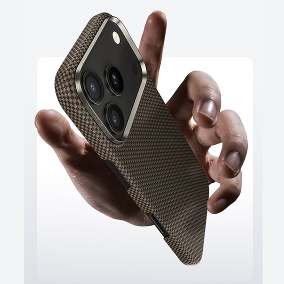 Etui BENKS Kevlar do iPhone 17 Pro Max do MagSafe Magnetic Armor Tint 1000D 0070, do MagSafe, aktywny przycisk, złote