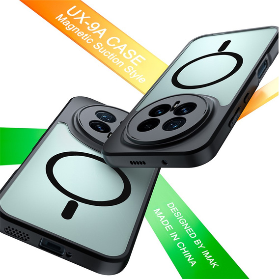 Etui IMAK do Honor Magic 8 Pro, UX-9A Series, przezroczyste / czarne