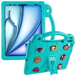 Etui do iPad Air 11" 2025/2024 (7/6 gen.), Cute Patterns, z podstawką, zielone
