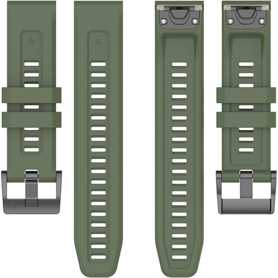 Pasek Silikonowy QuickFit 20mm do Garmin Fenix 5S/6S/7S, Ciemnozielony