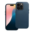 Skórzane Etui do MagSafe do iPhone 16 Pro, niebieskie + Szkło Hartowane 9H