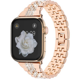 Bransoleta do Apple Watch 1/2/3/4/5/6/7/8/9/10/11/SE Ultra 1/2/3 42/44/45/46/49mm, Różowa rose gold