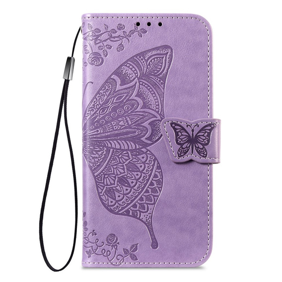 Etui z klapką do Xiaomi Redmi Note 15 Pro Plus 5G, Butterfly, fioletowe