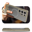 Etui do Samsung Galaxy S25 Ultra, Kickstand Matt Case, do MagSafe, szare