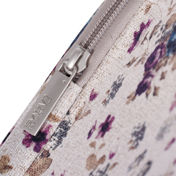 Etui na Laptopa 13" z Kwiatowym Wzorem i Uchwytem - Khaki