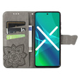 Etui z klapką do Motorola Moto G71 5G, Butterfly, szare