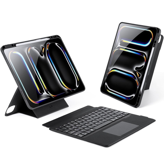 Etui z klawiaturą do iPad Pro 13" 2024 (7 gen.), Dux Ducis DK Series, czarne