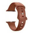 Pasek Silikonowy do Apple Watch 1/2/3/4/5/6/7/8/9/10/11/SE 38/40/41/42mm, Rose, Brązowy
