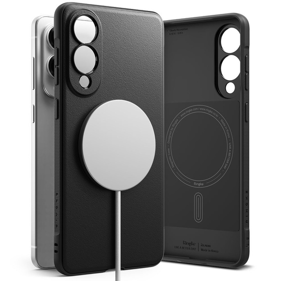 Etui Ringke Onyx MagSafe do Samsung Galaxy S25 Edge  + Szkło Hartowane 9H – Czarne