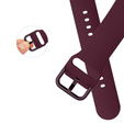 Pasek Silikonowy do Apple Watch 1/2/3/4/5/6/7/8/9/10/11/SE Ultra 1/2/3 42/44/45/46/49mm, Bordowy