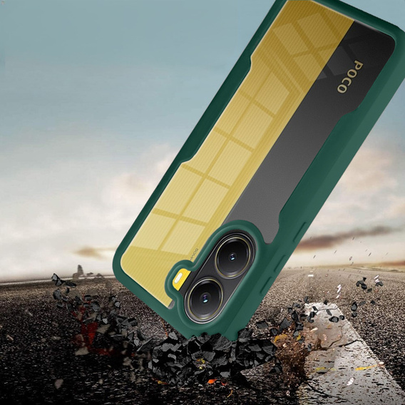 Etui do Xiaomi Poco X7 Pro 5G, Shockproof, z folią, zielone