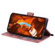 Etui portfelowe z motywem kwiatowym do Motorola Moto G56 5G – Różowe rose gold