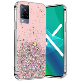 Etui do Vivo V21 5G, Glittery, różowe