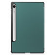 Etui do Samsung Galaxy Tab S10 Lite / S10 FE / S9 FE, Tri-fold, z miejscem na rysik, zielone