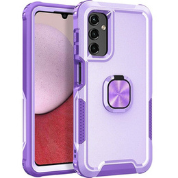 Etui do Samsung Galaxy A14 4G/5G, pancerne z ringiem, fioletowe