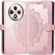 Etui z klapką do Oppo Reno 12FS / 12F, Mandala, różowe rose gold